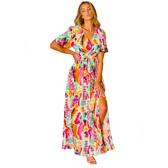 Multicolor maxi dress - Picture 1 of 2